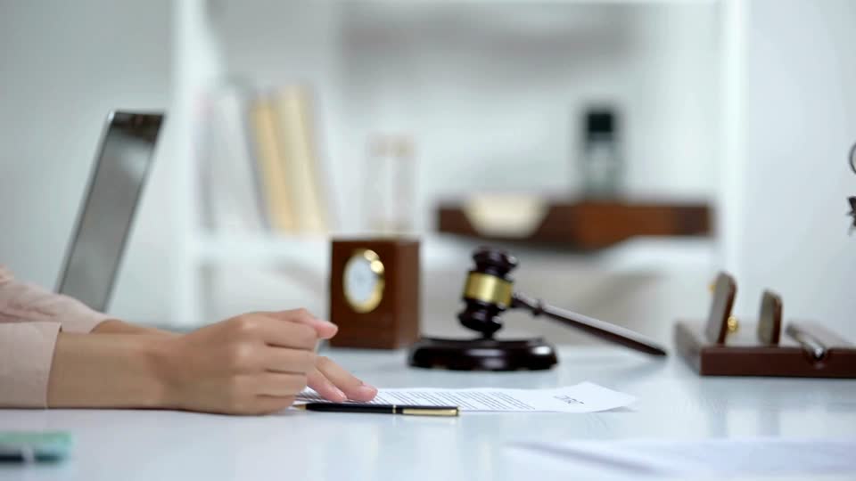 Real estate professional preparing property documents